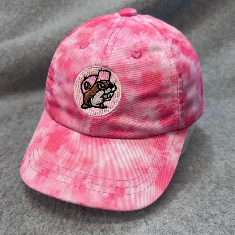 Buc-ee Beaver Infant Pink Buc-ee's Baseball Hat Tie Dye UPF 50+ INF